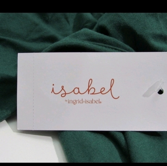 Isabel Maternity Women's 3/4 Sleeve T-Shirt Maternity Dress Green Size M - Picture 4 of 5